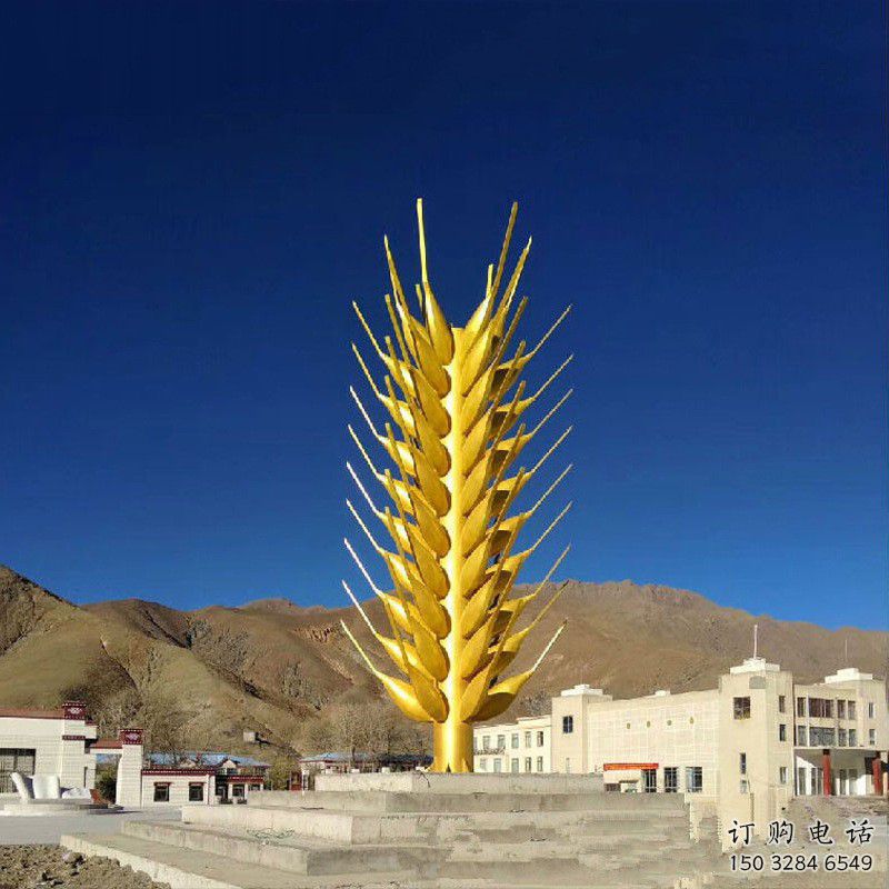 街頭麥穗雕塑廠家 大型擺件 現(xiàn)代不銹鋼麥穗雕塑制作