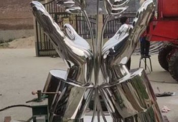 鏡面麥穗雕塑廠家 大型擺件 鍛造不銹鋼麥穗雕塑廠