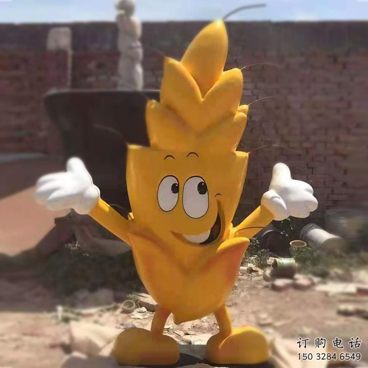 卡通青稞雕塑廠家 彩繪小品 噴漆不銹鋼青稞雕塑廠