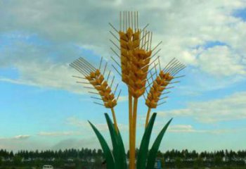 草地青稞雕塑廠家 現(xiàn)代小品 大型不銹鋼青稞雕塑廠