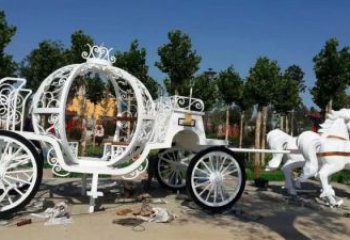 歐式馬車雕塑廠家 步行街擺件 烤漆不銹鋼馬車雕塑廠