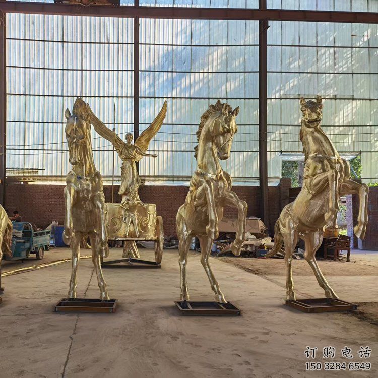 街道馬車雕塑廠家 現代擺件 大型不銹鋼馬車雕塑制作廠