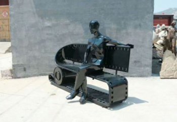 烤漆凳子雕塑廠家 現代公園小品 抽象不銹鋼凳子雕塑廠