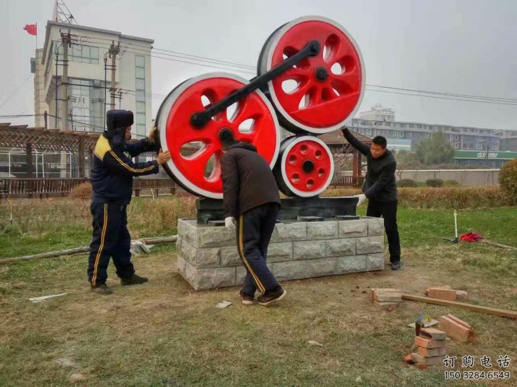 大型商場齒輪雕塑廠家 仿真擺件 烤漆不銹鋼齒輪雕塑廠