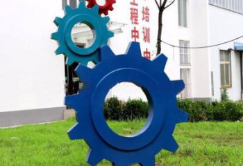 園林齒輪雕塑廠家 公園烤漆小品 中式不銹鋼齒輪雕塑廠