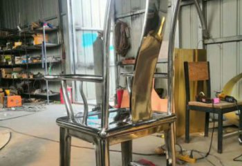 鏡面休閑椅雕塑廠家 大型擺件 制作不銹鋼休閑椅雕塑廠