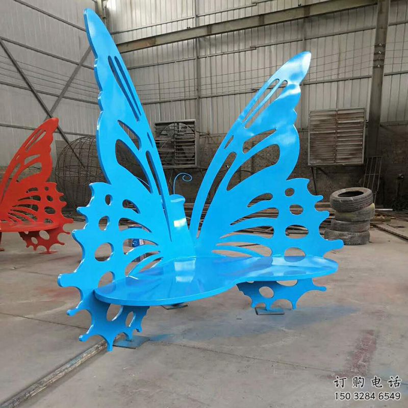 大型休閑椅雕塑廠家 鏤空小品 抽象不銹鋼休閑椅雕塑廠