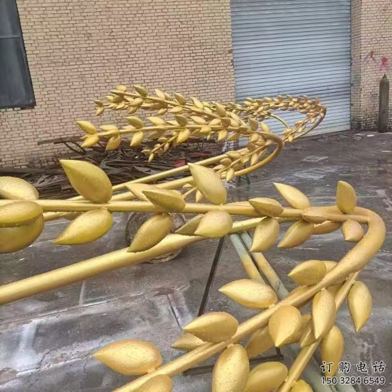 大型水稻雕塑廠家 鍛造小品 烤漆不銹鋼水稻雕塑生產(chǎn)