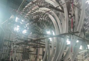 鏤空禾苗雕塑廠家 戶外園林小品 住宅小區不銹鋼禾苗雕塑廠