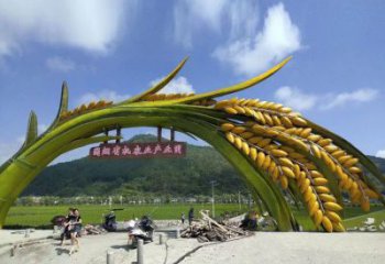 幾何禾苗雕塑廠家 公園廣場小品 大型不銹鋼禾苗雕塑廠