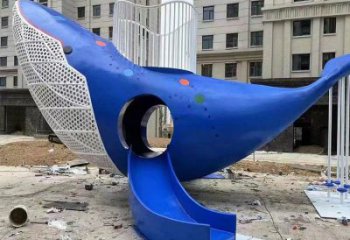 廣場滑梯雕塑廠家 公園創意小品 烤漆不銹鋼滑梯雕塑廠