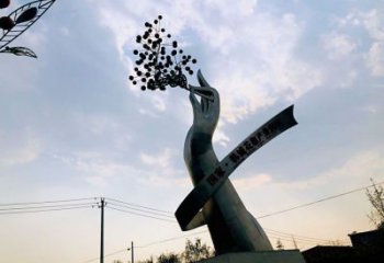 廣場(chǎng)花椒雕塑廠家 戶(hù)外抽象小品 大型不銹鋼花椒雕塑廠