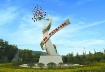 戶(hù)外花椒雕塑廠家 噴漆公園小品 抽象不銹鋼花椒雕塑廠