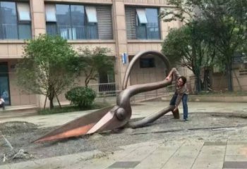 現代剪刀雕塑廠家 大型別墅區擺件 抽象不銹鋼剪刀雕塑廠
