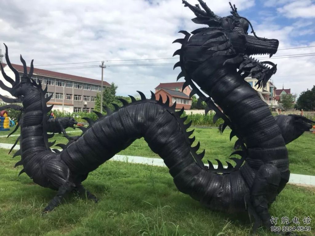 烤漆輪胎雕塑廠家 創意小品 戶外輪胎雕塑廠