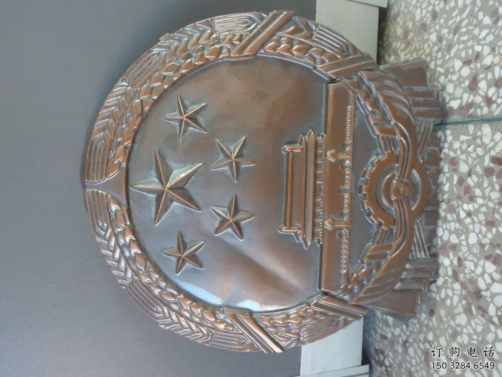 公園校徽雕塑廠家 戶外擺件 黨建校徽雕塑廠