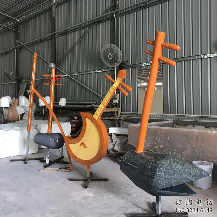 酒店二胡雕塑廠家 音樂抽象小品 戶外二胡雕塑廠