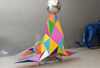 烤漆頂球雕塑廠家 抽象小品 戶外不銹鋼頂球雕塑廠