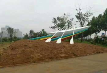 幾何船帆雕塑廠家 歐式小品 公園不銹鋼船帆雕塑廠