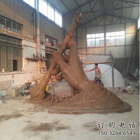 烤漆毛筆雕塑廠家 街頭小品 戶外不銹鋼毛筆雕塑生產(chǎn)