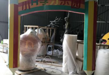 中式鉛筆雕塑廠家 創(chuàng)意抽象小品 游樂場不銹鋼鉛筆雕塑廠