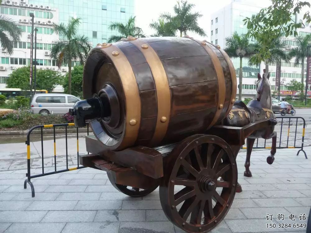 廣場酒罐雕塑廠家 戶外公園小品 大型酒罐雕塑廠