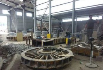 街道水車雕塑廠家 現(xiàn)代擺件 烤漆不銹鋼水車雕塑廠