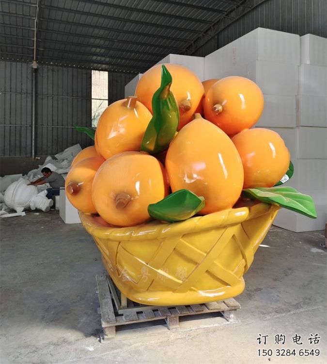 幾何枇杷雕塑廠家 歐式小品 抽象不銹鋼枇杷雕塑廠