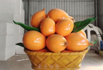 仿真枇杷雕塑廠家 戶外現(xiàn)代擺件 彩繪不銹鋼枇杷雕塑加工廠