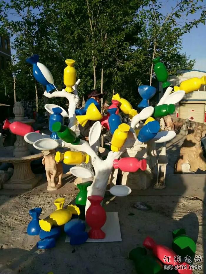 烤漆糖果雕塑廠家 廣場現(xiàn)代小品 戶外不銹鋼糖果雕塑廠