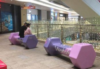 烤漆啞鈴雕塑廠家 戶外廣場小品 商場不銹鋼啞鈴雕塑廠