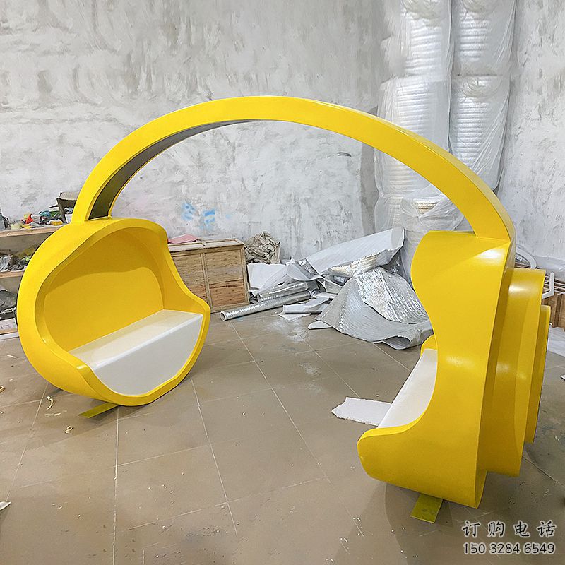 中式耳機(jī)雕塑廠家 歐式小品 游樂場(chǎng)不銹鋼耳機(jī)雕塑廠