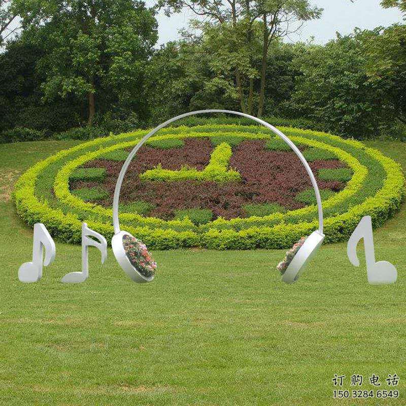 彩繪耳麥雕塑廠家 創(chuàng)意擺件 街頭不銹鋼耳麥雕塑廠