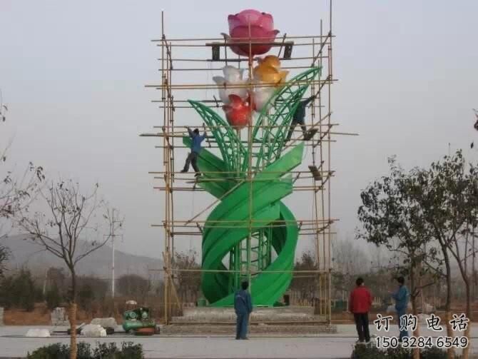 異形果樹雕塑廠家 現代公園小品 創意不銹鋼果樹雕塑定制