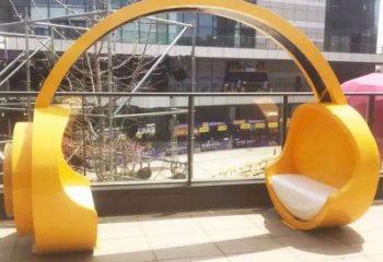 戶外耳機雕塑廠家 噴漆小品 現代不銹鋼耳機雕塑廠