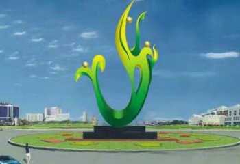 園林果樹雕塑廠家 創意公園小品 中式不銹鋼果樹雕塑廠