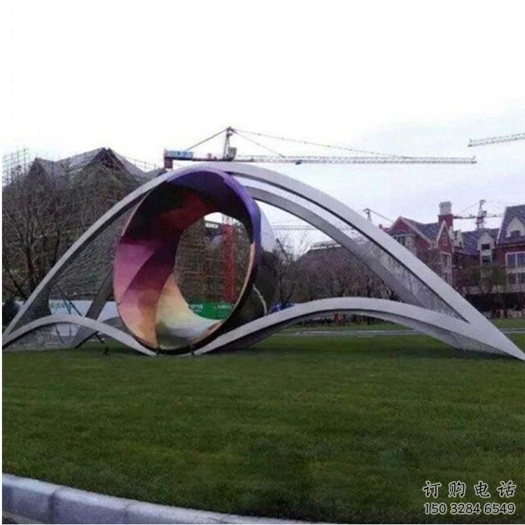 異形眼球雕塑廠家 現代公園小品 大型不銹鋼眼球雕塑制作