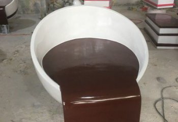 酒店咖啡杯雕塑廠家 創意公園小品 現代咖啡杯雕塑廠