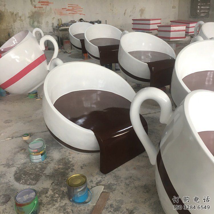 幾何咖啡杯雕塑廠(chǎng)家 廣場(chǎng)小品 現(xiàn)代咖啡杯雕塑價(jià)格