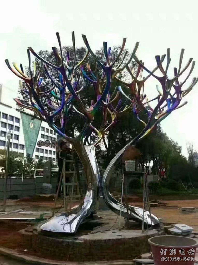 異形花傘雕塑廠家 現(xiàn)代小品 廣場不銹鋼花傘雕塑定制