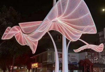 燈光花傘雕塑廠家 歐式公園小品 商業(yè)街不銹鋼花傘雕塑廠