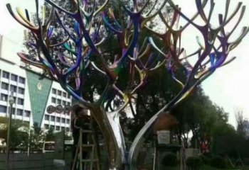 異形花傘雕塑廠家 現代小品 廣場不銹鋼花傘雕塑定制