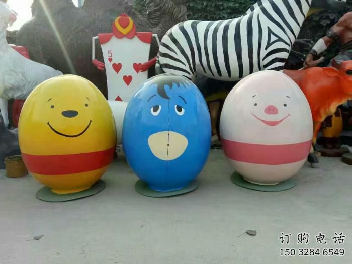 戶外不倒翁雕塑廠家 噴漆小品 彩繪不倒翁雕塑廠