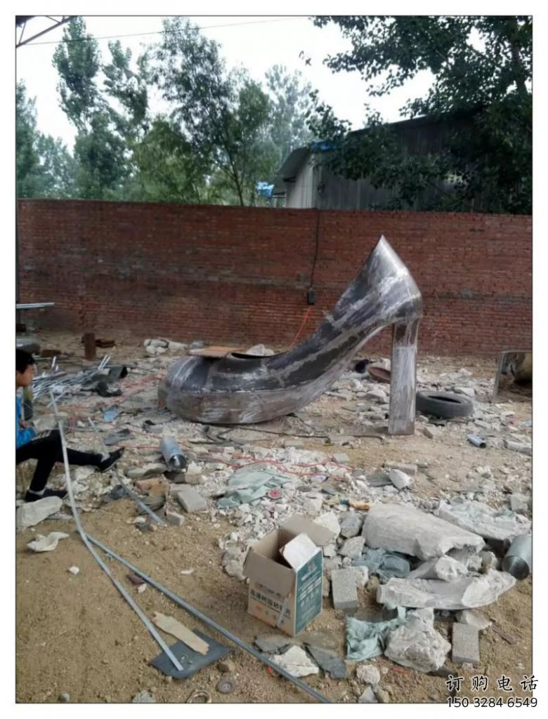 公園高跟鞋雕塑廠家 戶外擺件 鏡面高跟鞋雕塑廠