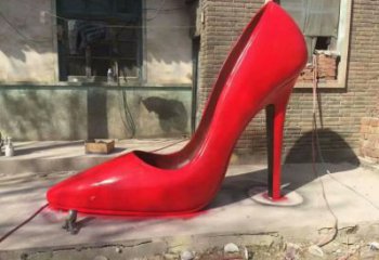 戶外高跟鞋雕塑廠家 噴漆小品 大型高跟鞋雕塑廠