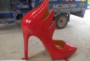 異形高跟鞋雕塑廠家 現(xiàn)代小品 烤漆高跟鞋雕塑價(jià)格