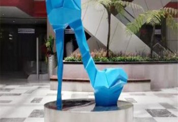彩繪高跟鞋雕塑廠家 幾何擺件 街頭高跟鞋雕塑廠