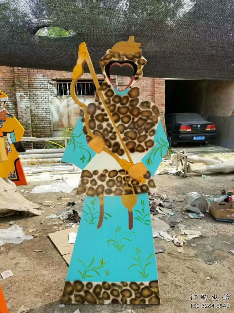 幾何皮影戲雕塑廠家 現(xiàn)代小品  戶外皮影戲雕塑定做