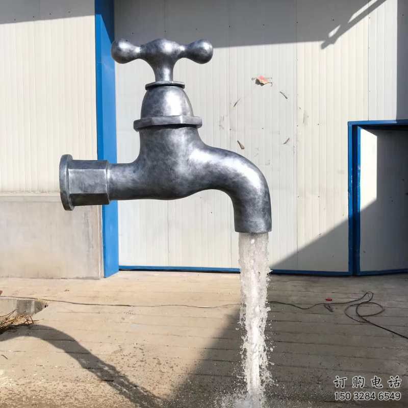 創意水龍頭雕塑廠家 抽象小品 公園水龍頭雕塑廠