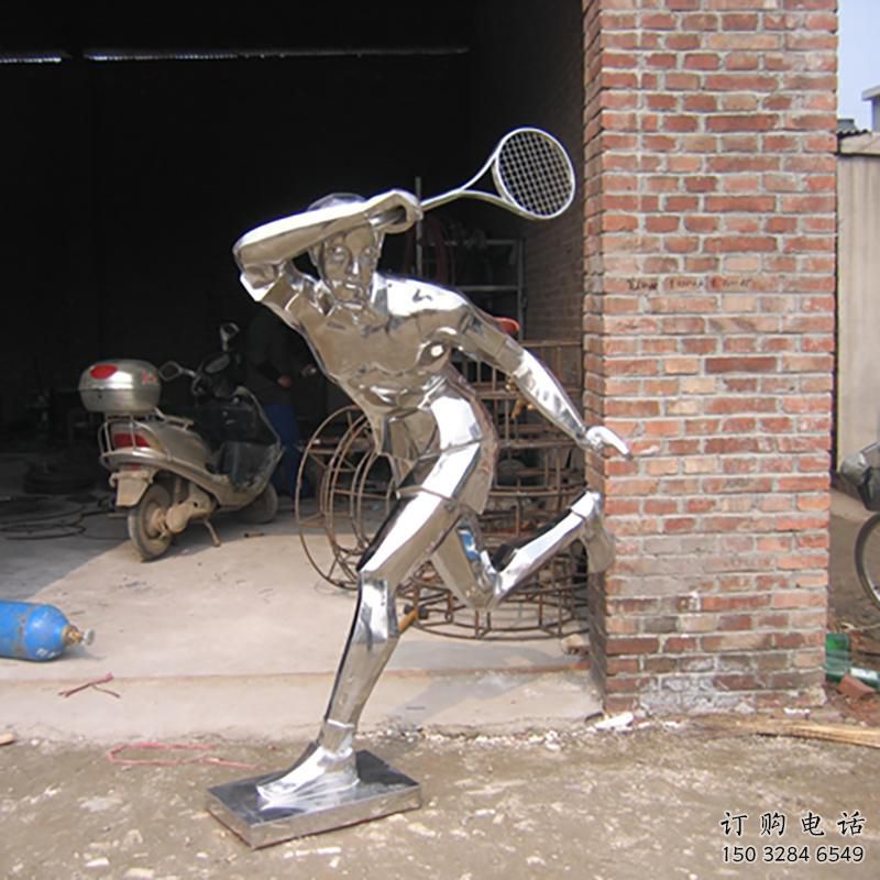 廣場乒乓球拍雕塑廠家 體育小品 不銹鋼乒乓球拍雕塑制作